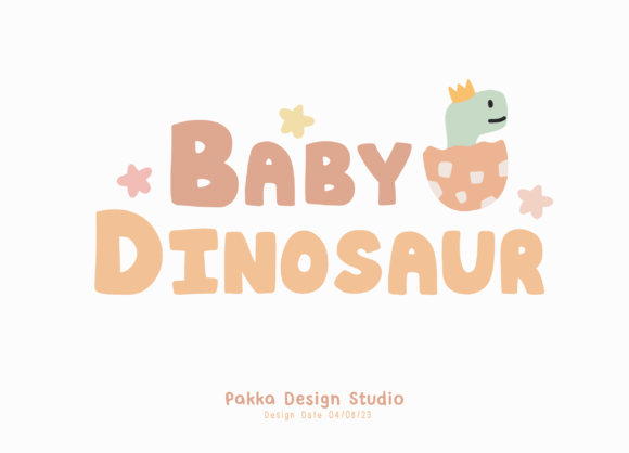 Baby Dinosaur Font: Bold Cuteness for Crafty Creations