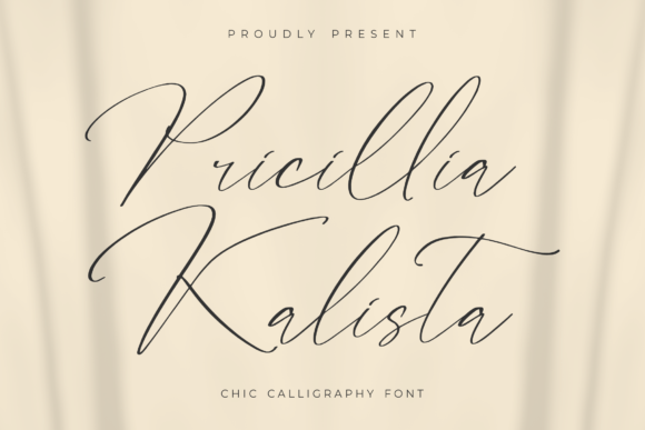 Pricillia Kalista: A Stylish Script Font for Editorial Design and Digital Publishing