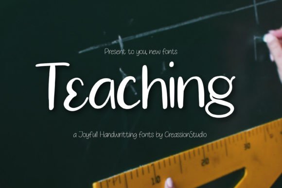 Teaching Font: Elevating Marketing Visuals with Elegance and Clarity