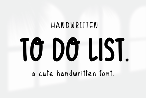 To Do List: A Cute Handwritten Font That Elevates Small Business Branding