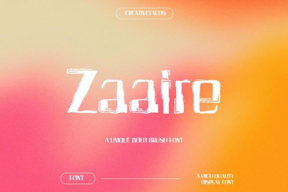 Zaaire: The Artistic Typeface for Crafters and Product Designers